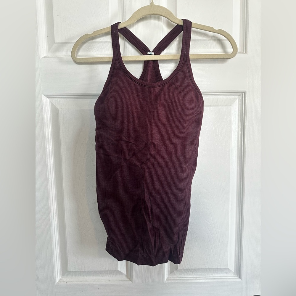 Lululemon maroon tank top, Size 8